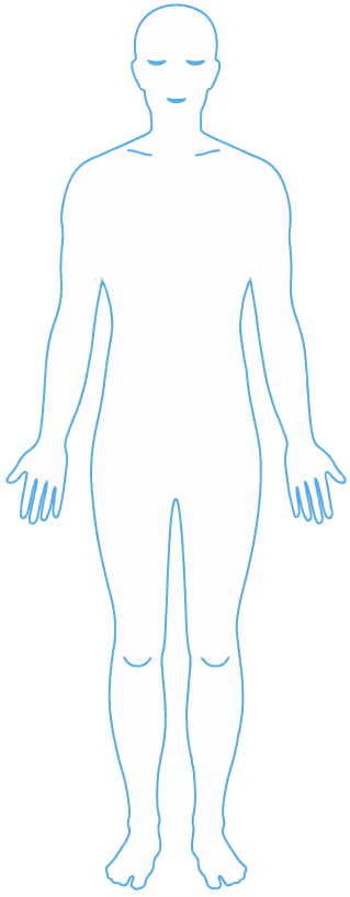 Ícone da frente do corpo humano